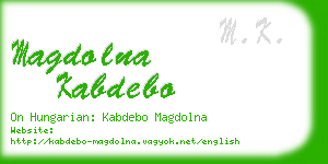 magdolna kabdebo business card